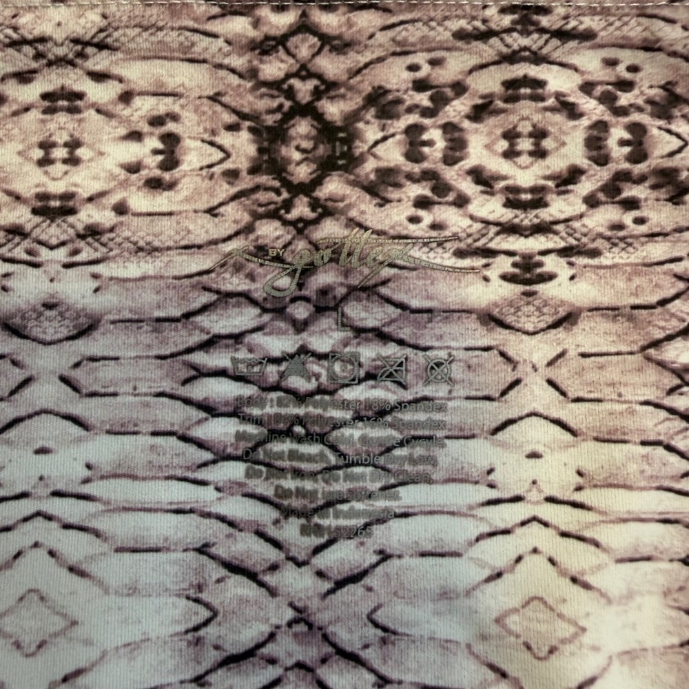 X By Gottex Womens Purple Snakeskin High Waist Athletic Leggings with Pockets‎ L - Picture 8 of 13